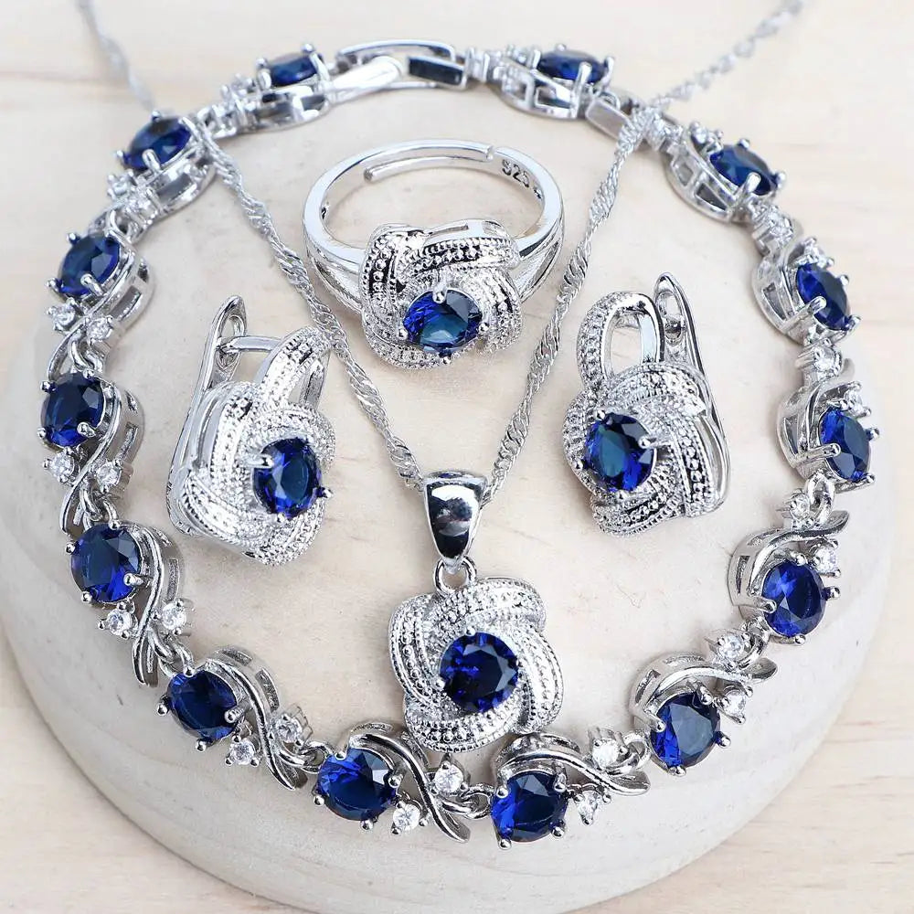 Blue Zirconia Jewelry Set