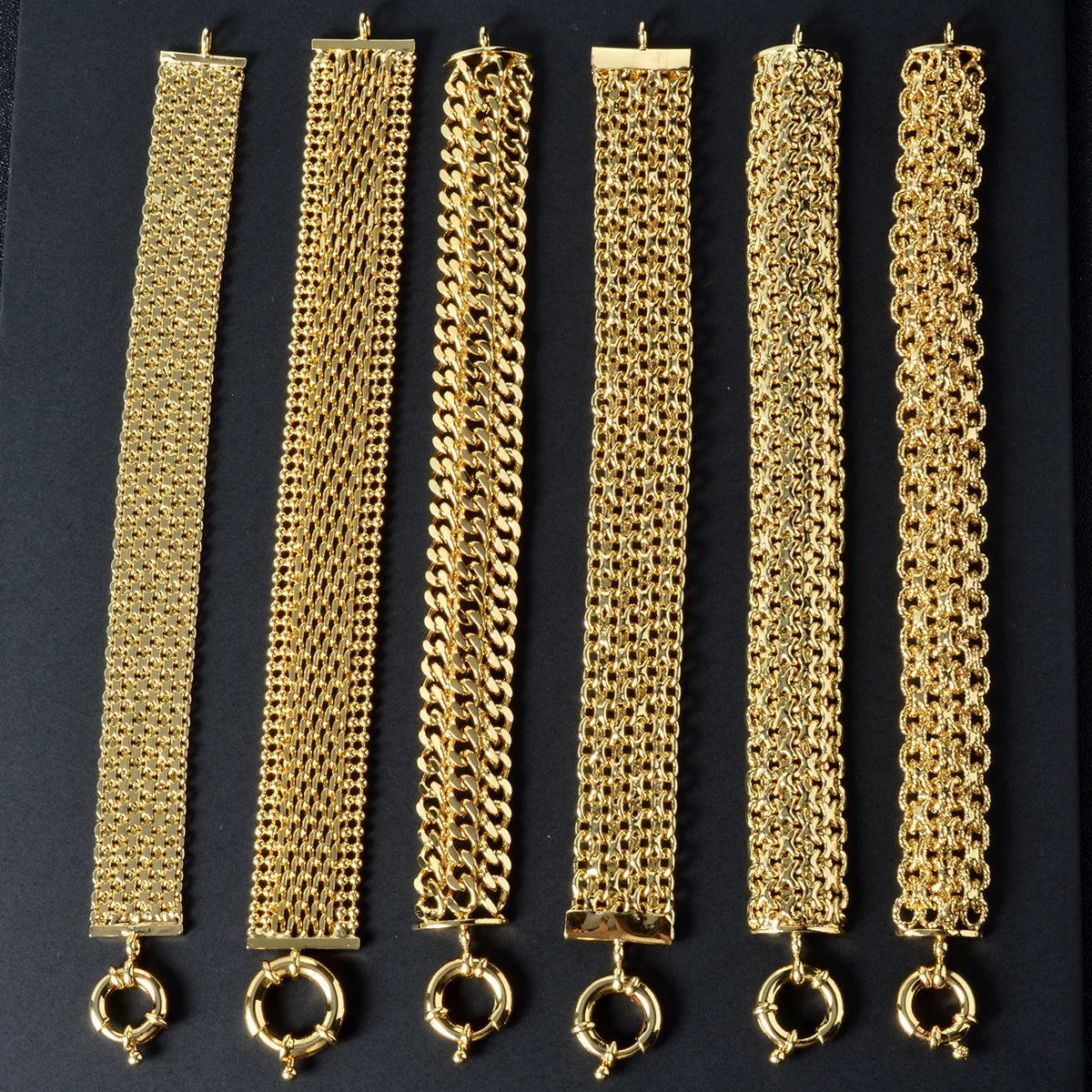 18MM Gold-Plated Copper Chain Bracelet, Unisex Miami Hip Hop Jewelry, Gift