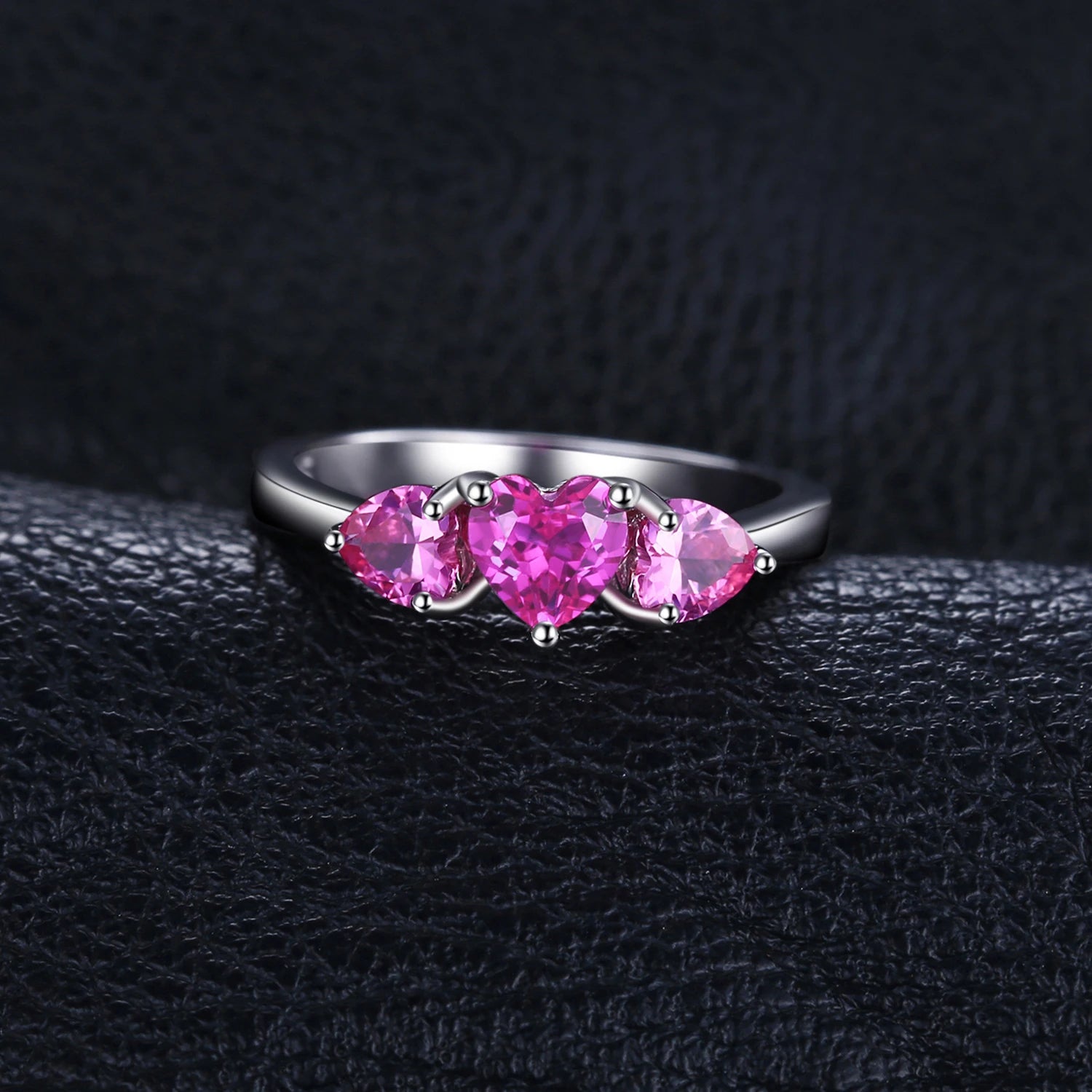 Pink Sapphire Heart Ring