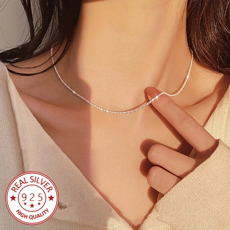 925 Sterling Silver Bracelet & Necklace Set