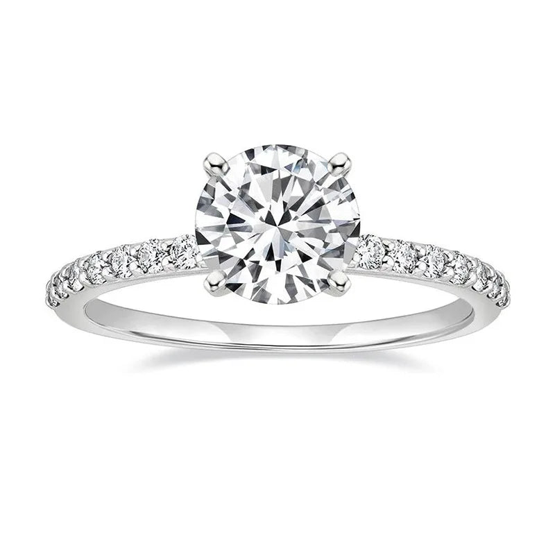 2CT Moissanite Solitaire Ring