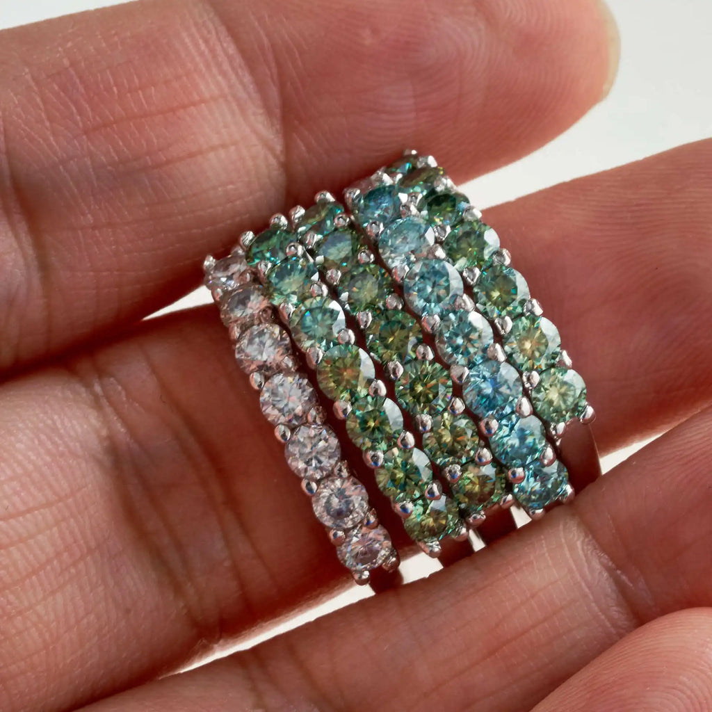 0.7CT Moissanite Silver Ring