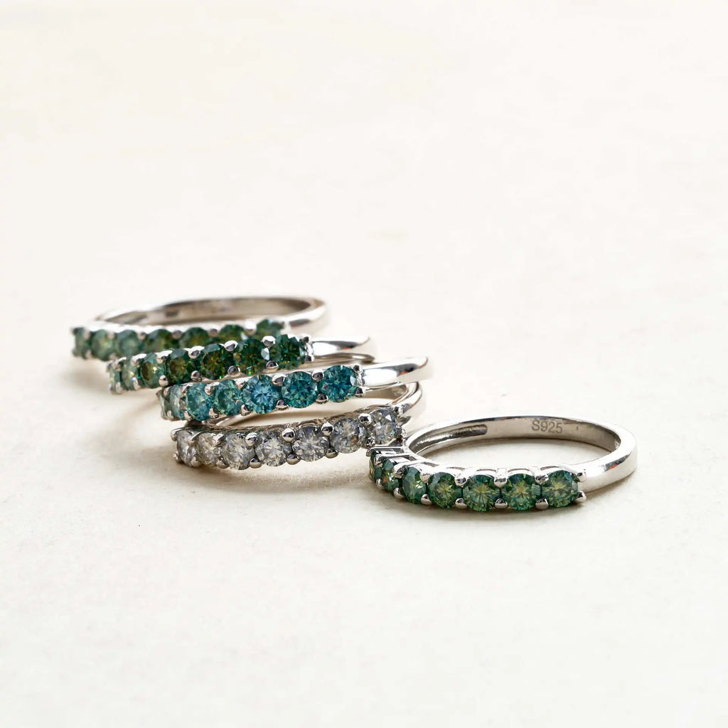 0.7CT Moissanite Silver Ring