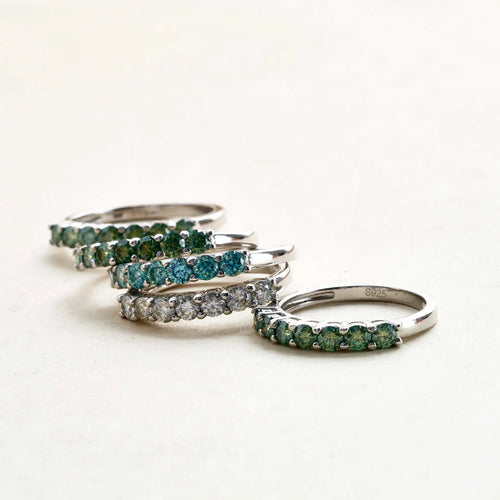 0.7CT Moissanite Silver Ring