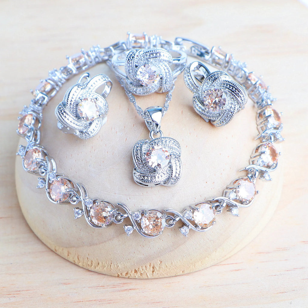 Blue Zirconia Jewelry Set