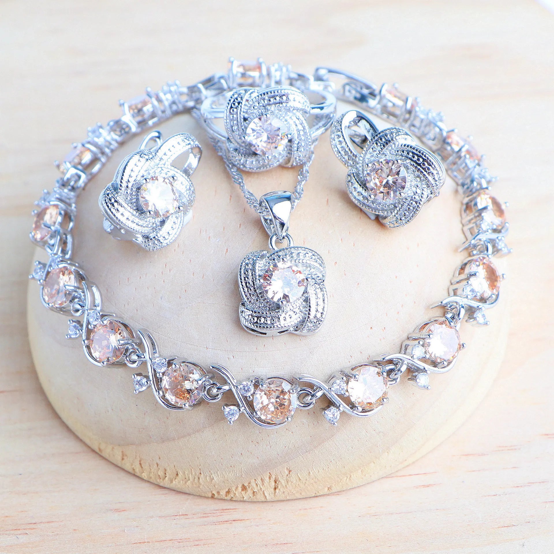 Blue Zirconia Jewelry Set