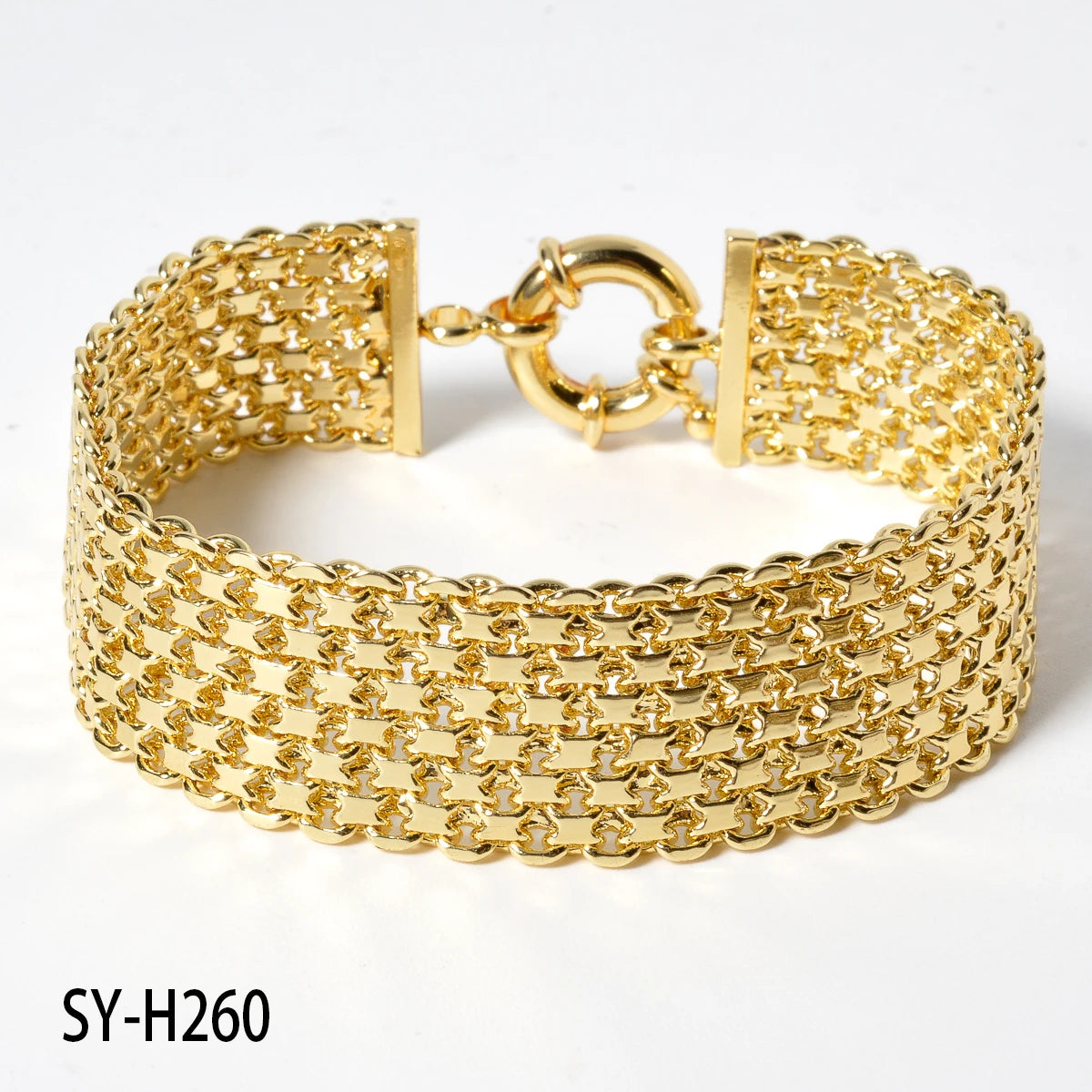 18MM Gold-Plated Copper Chain Bracelet, Unisex Miami Hip Hop Jewelry, Gift