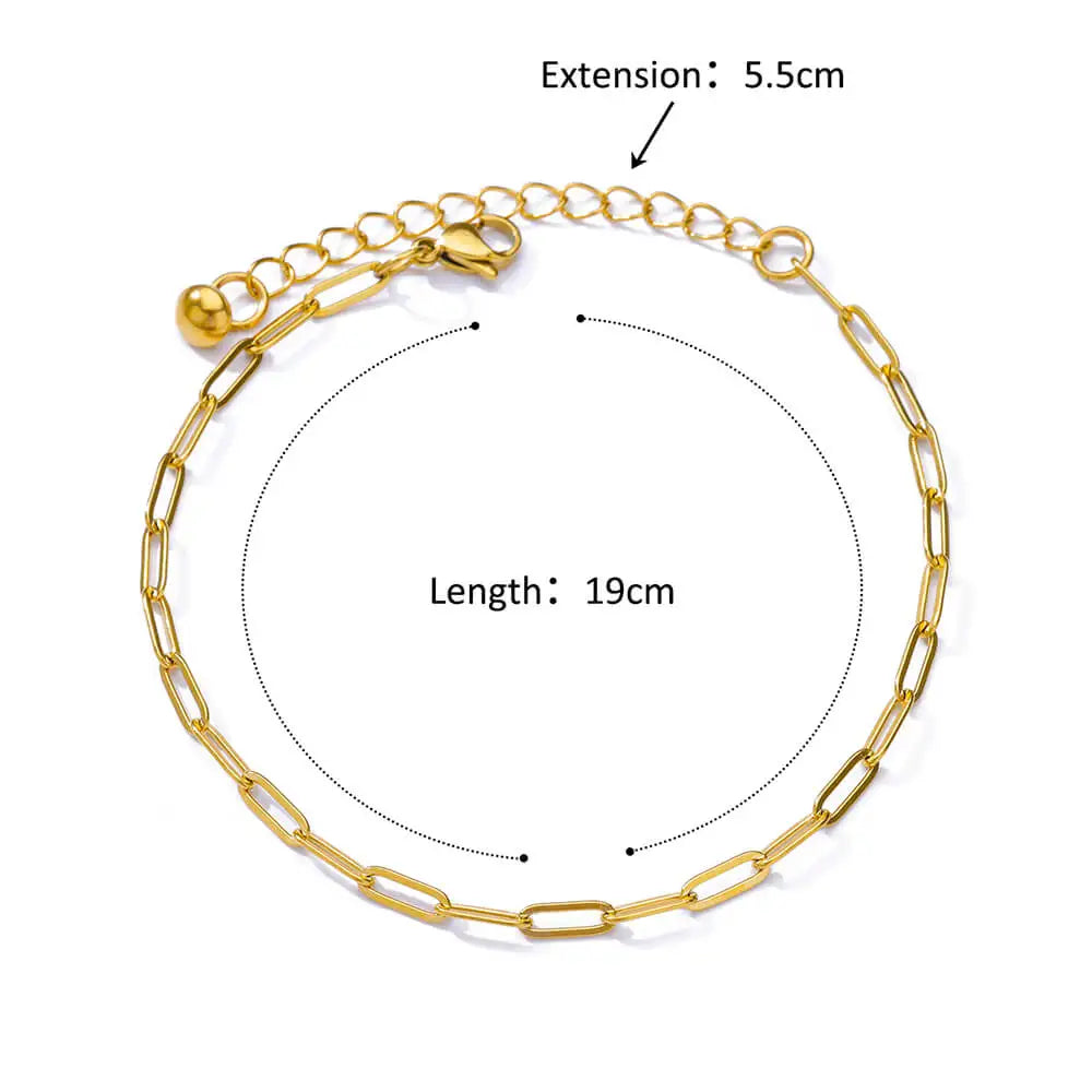 Pearl Gold Stainless Steel Anklet for Women