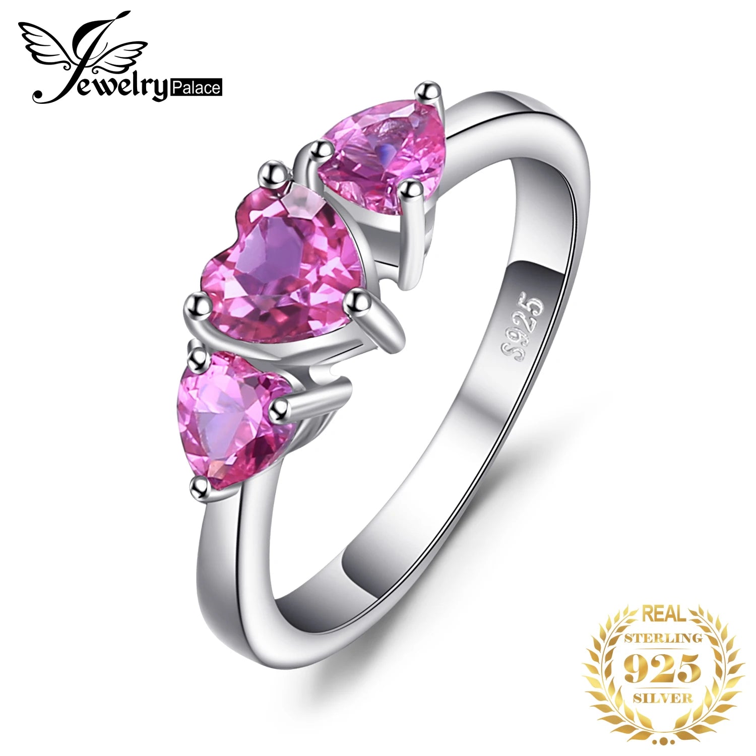 Pink Sapphire Heart Ring
