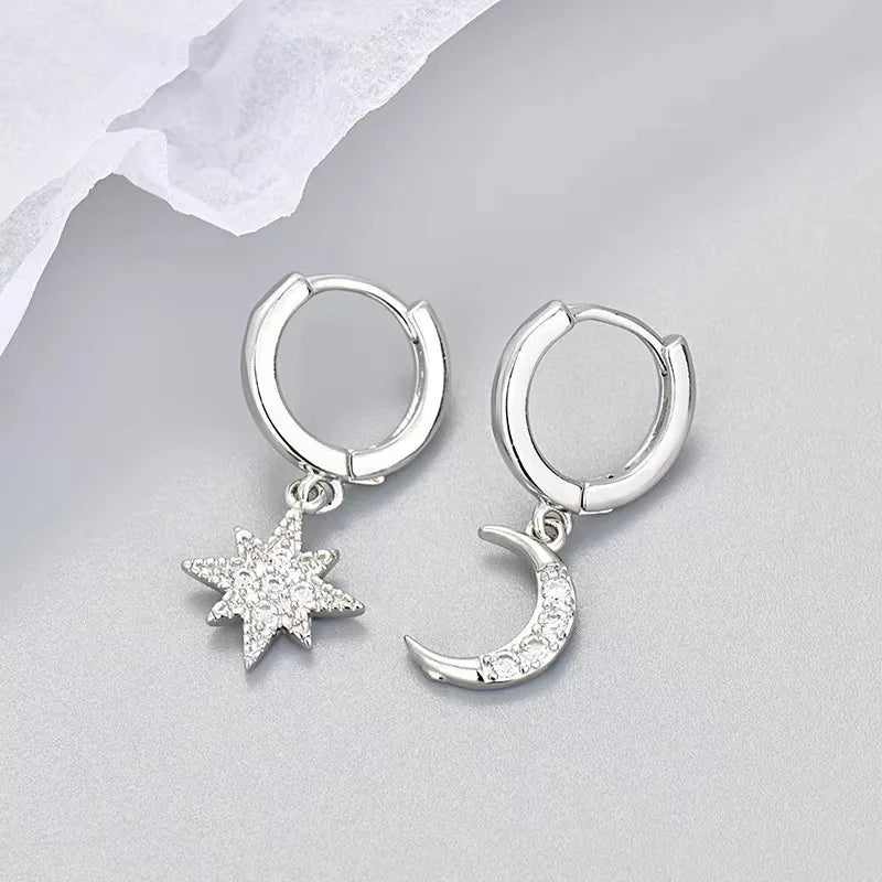 Hollow Heart Zircon Earrings