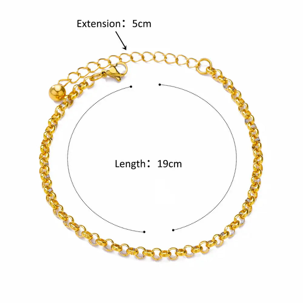 Pearl Gold Stainless Steel Anklet for Women
