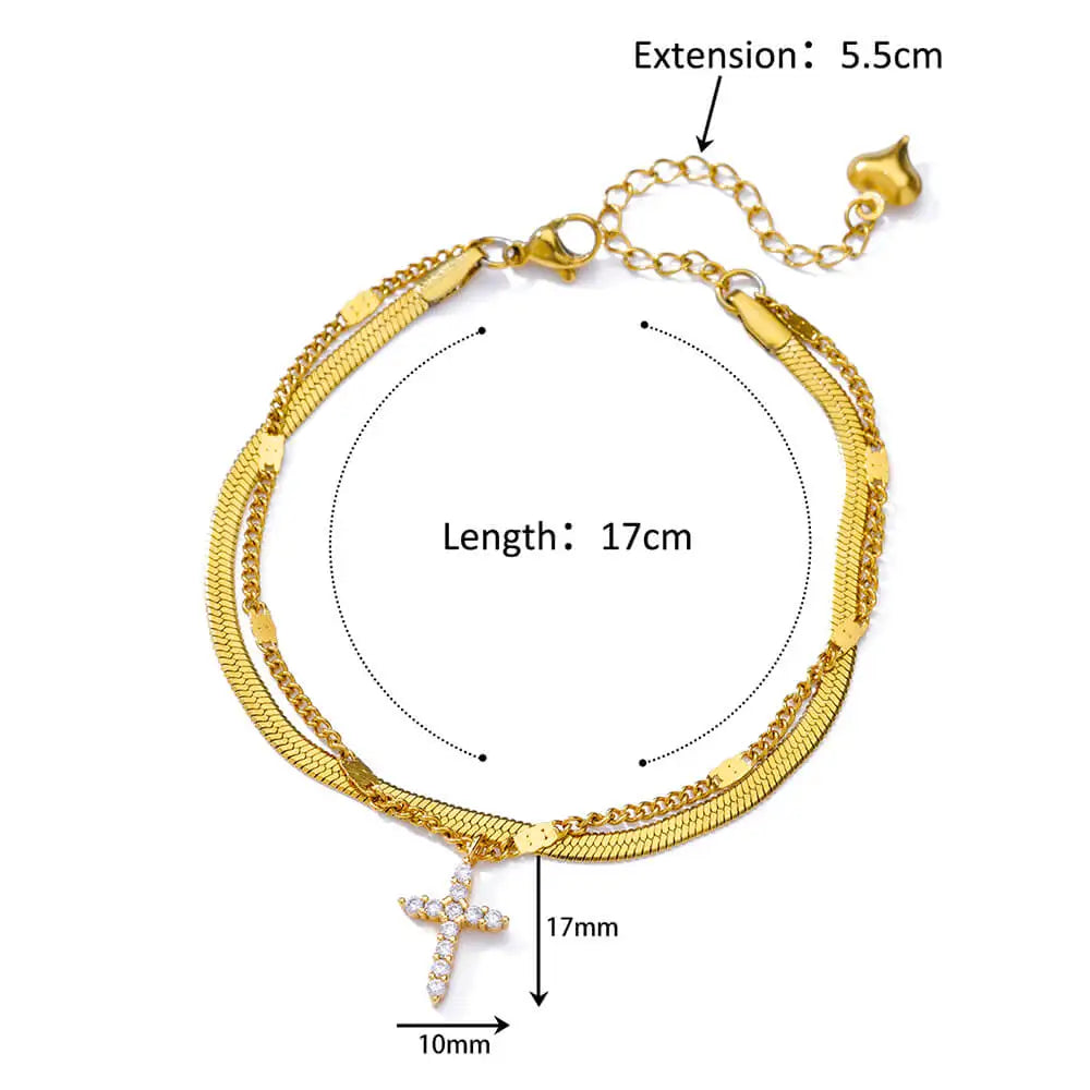 Turkish Evil Eye Gold Anklet for Women