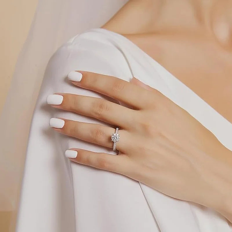 2CT Moissanite Solitaire Ring