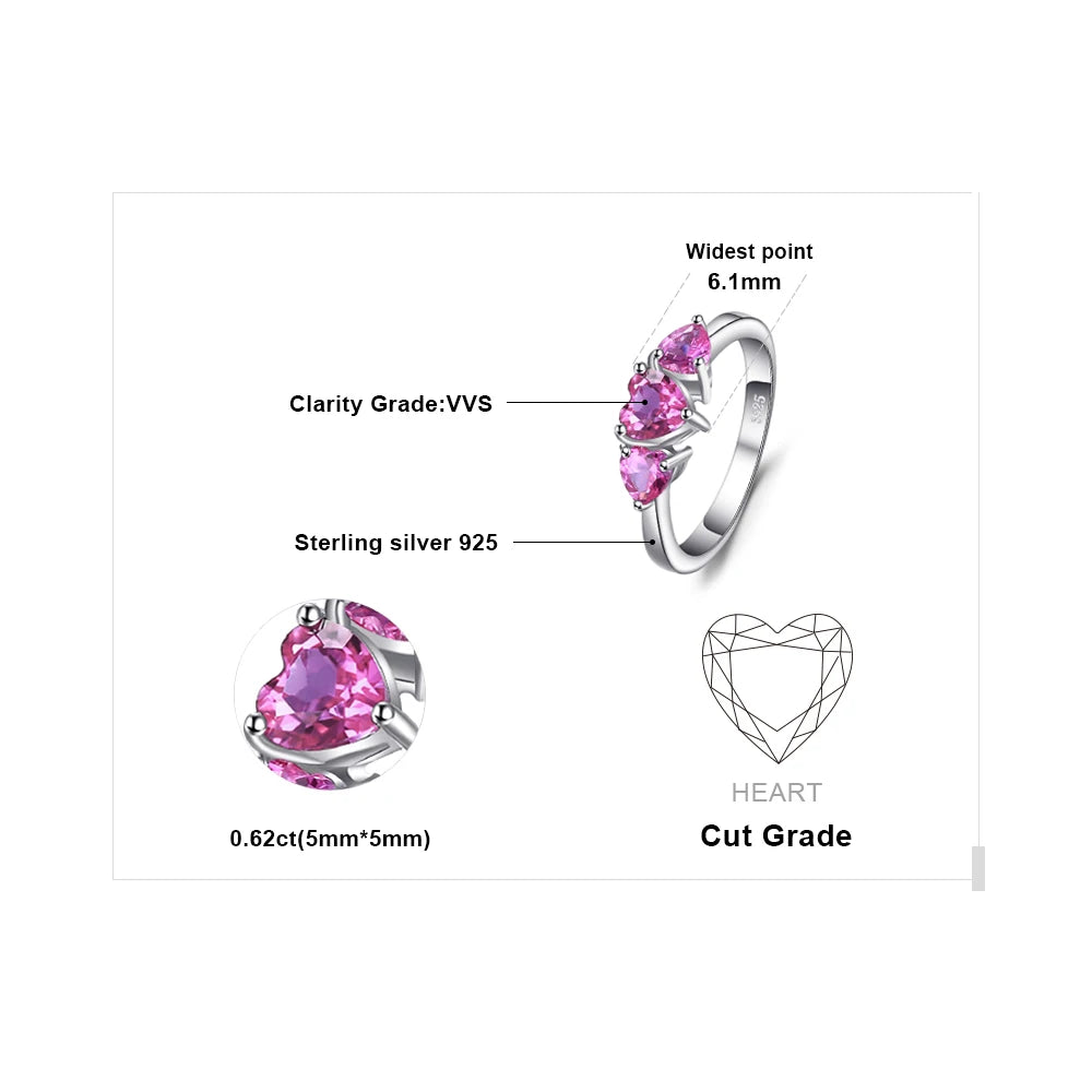 Pink Sapphire Heart Ring