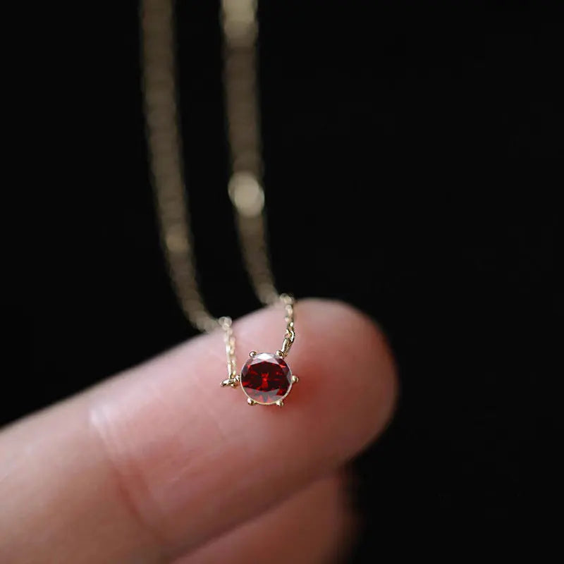 old Plated Zircon Clavicle Necklace