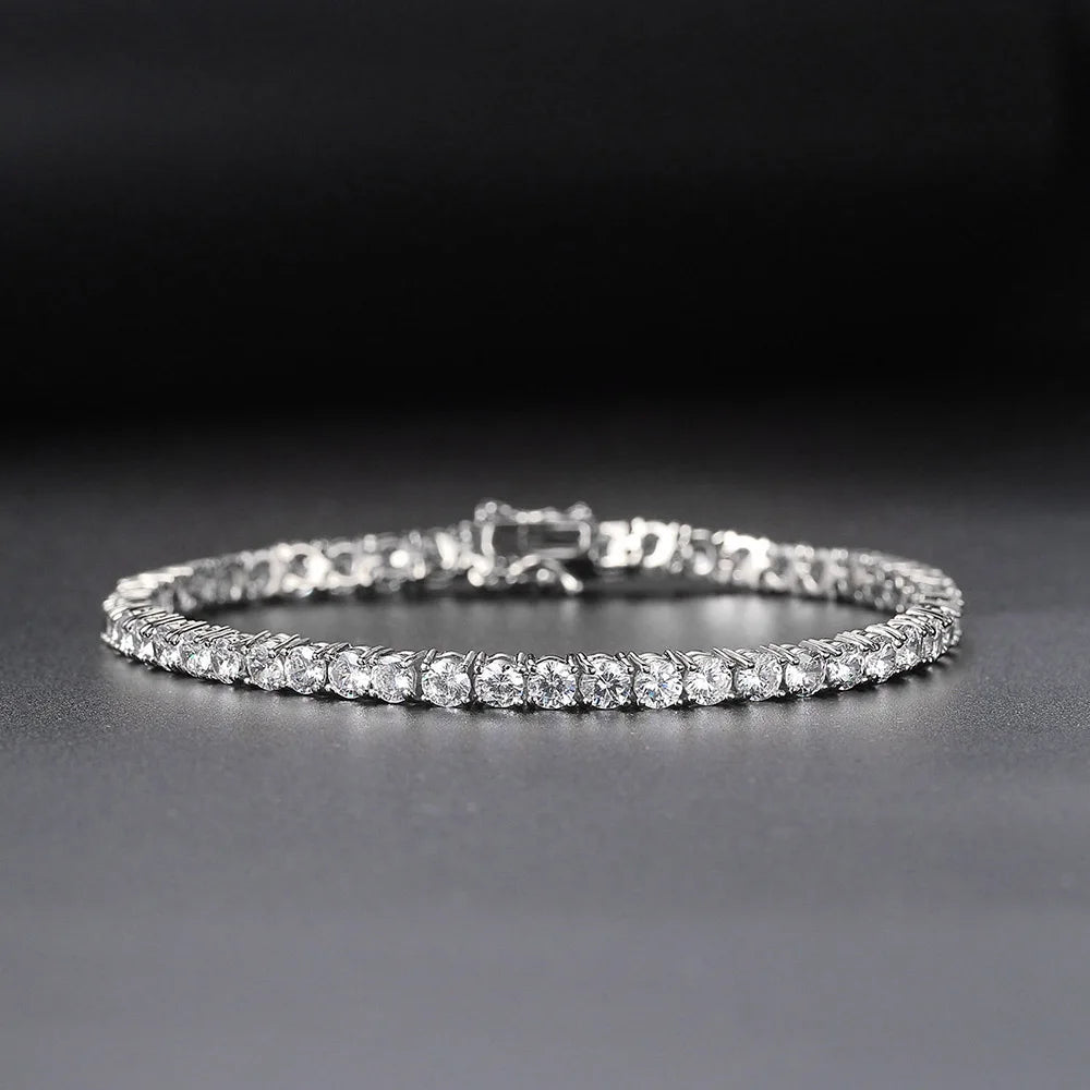 925 Silver Moissanite Tennis Bracelet