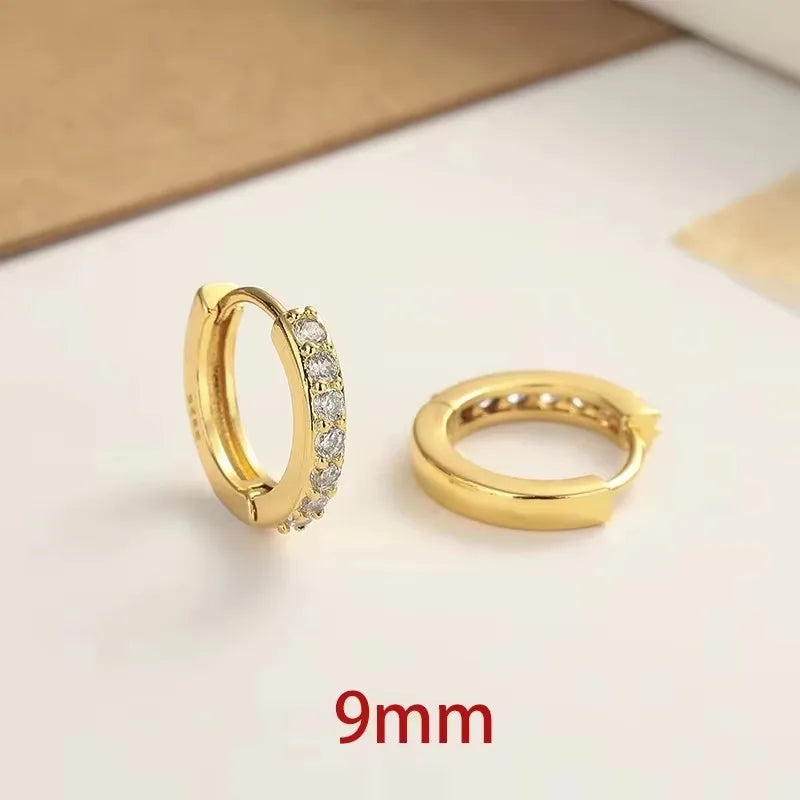 Hollow Heart Zircon Earrings