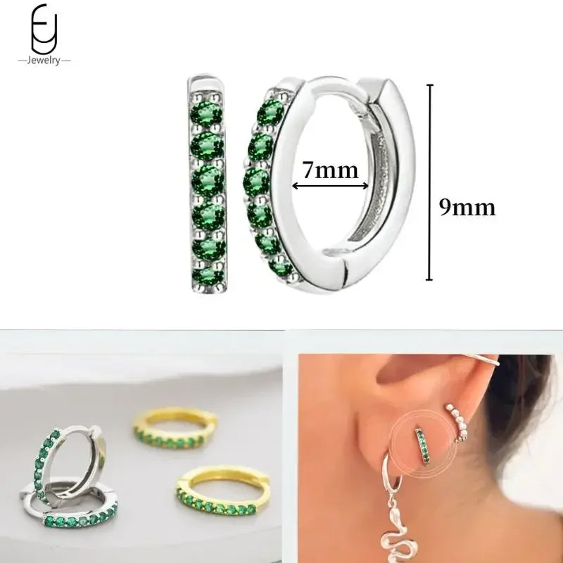 Gold Heart Zircon Earrings