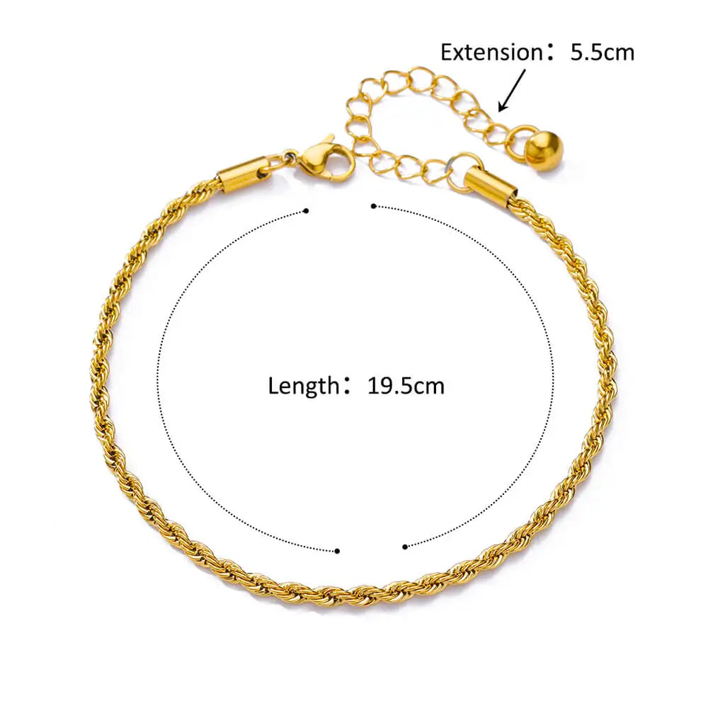 Pearl Gold Stainless Steel Anklet for Women