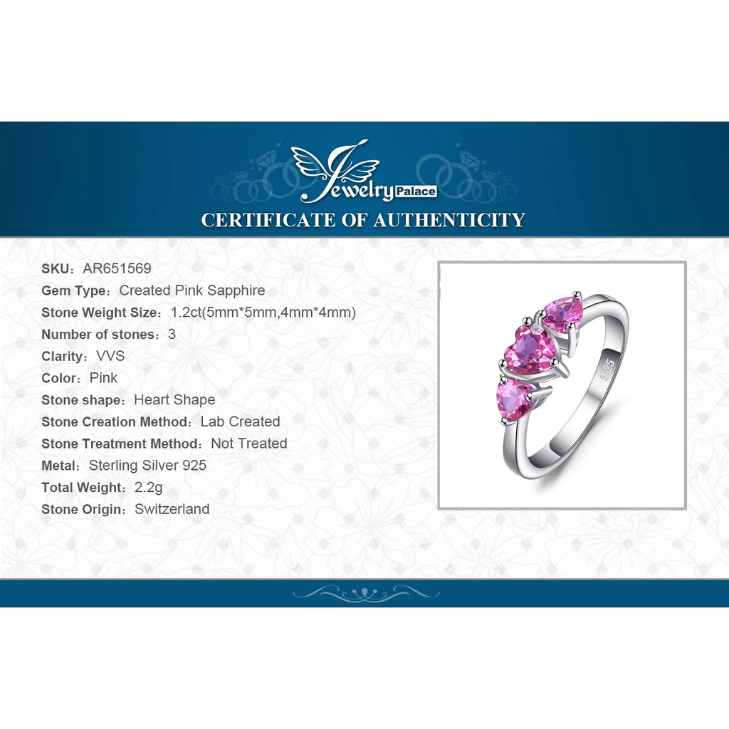 Pink Sapphire Heart Ring