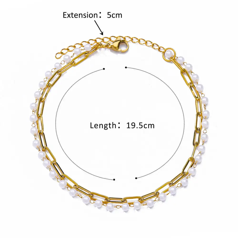 Turkish Evil Eye Gold Anklet for Women