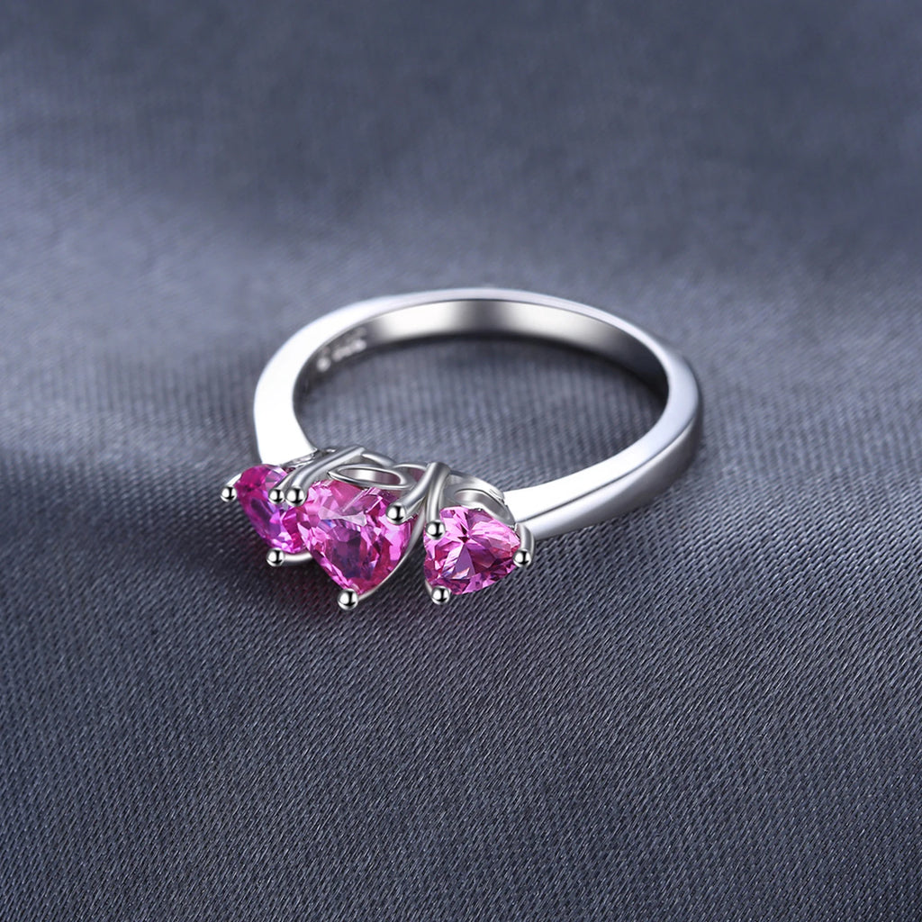 Pink Sapphire Heart Ring