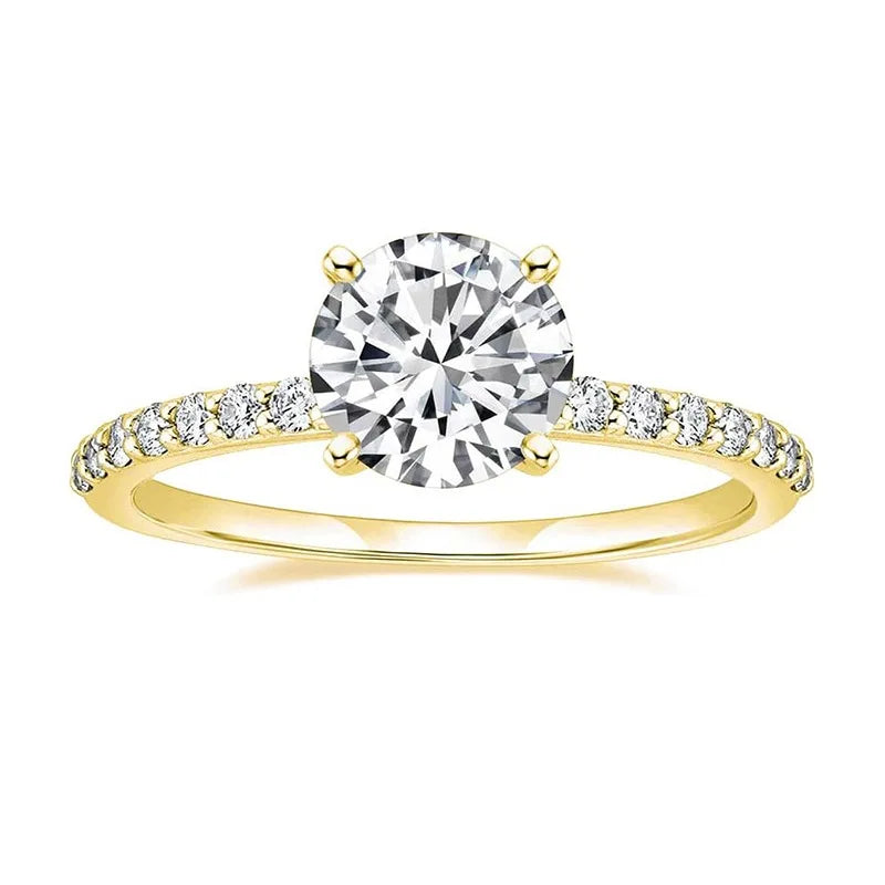 2CT Moissanite Solitaire Ring