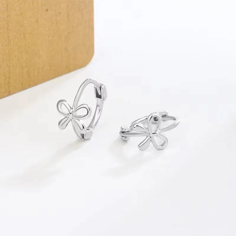 Hollow Heart Zircon Earrings