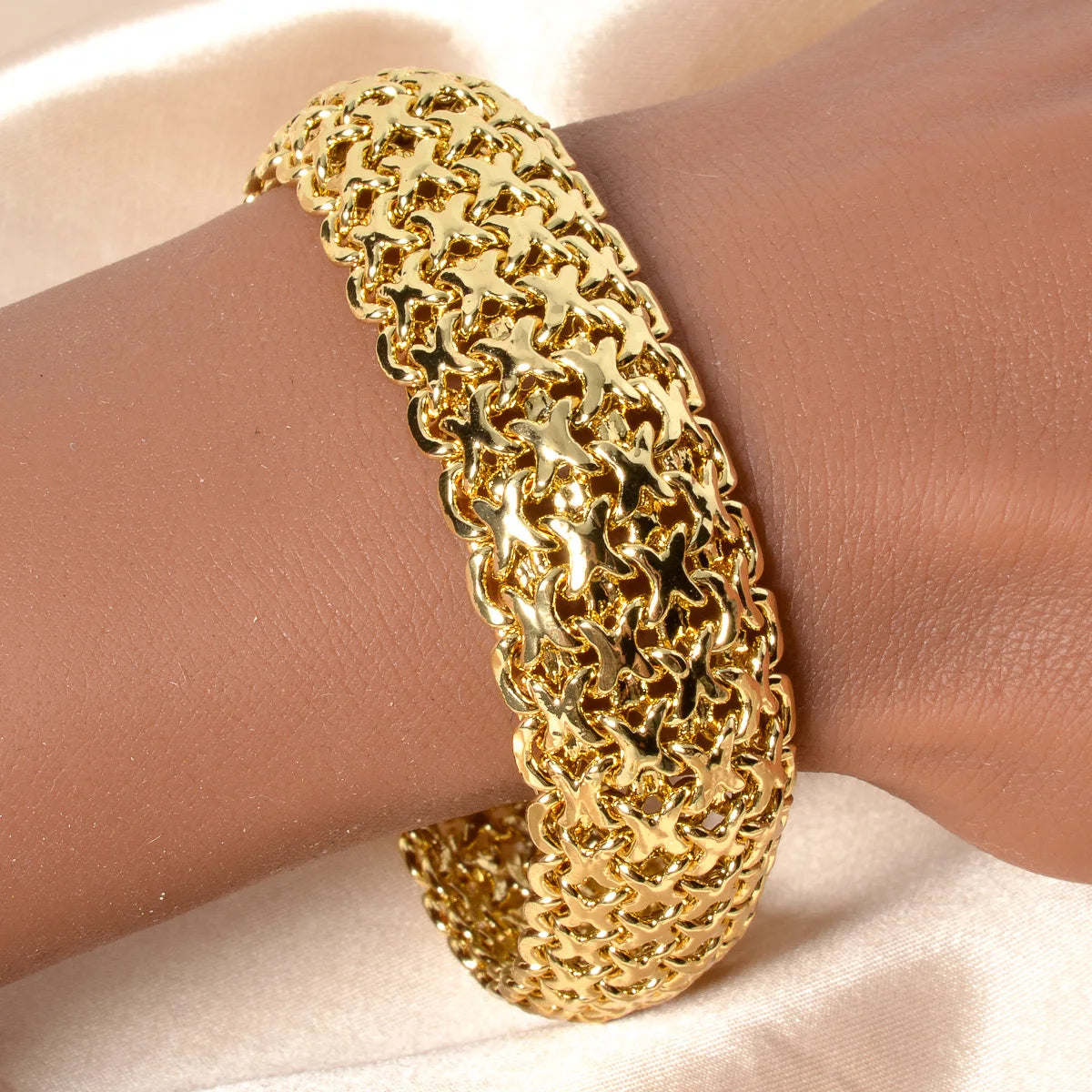 18MM Gold-Plated Copper Chain Bracelet, Unisex Miami Hip Hop Jewelry, Gift