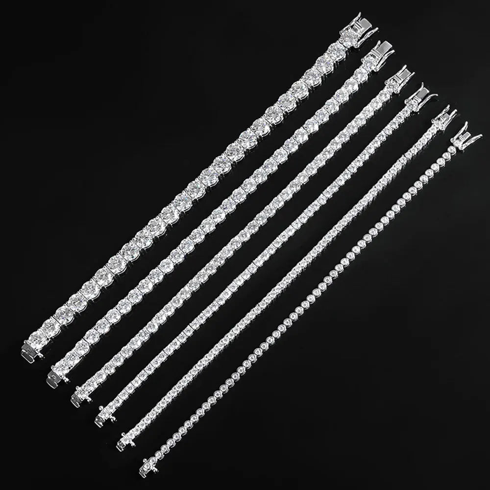 925 Silver Moissanite Tennis Bracelet