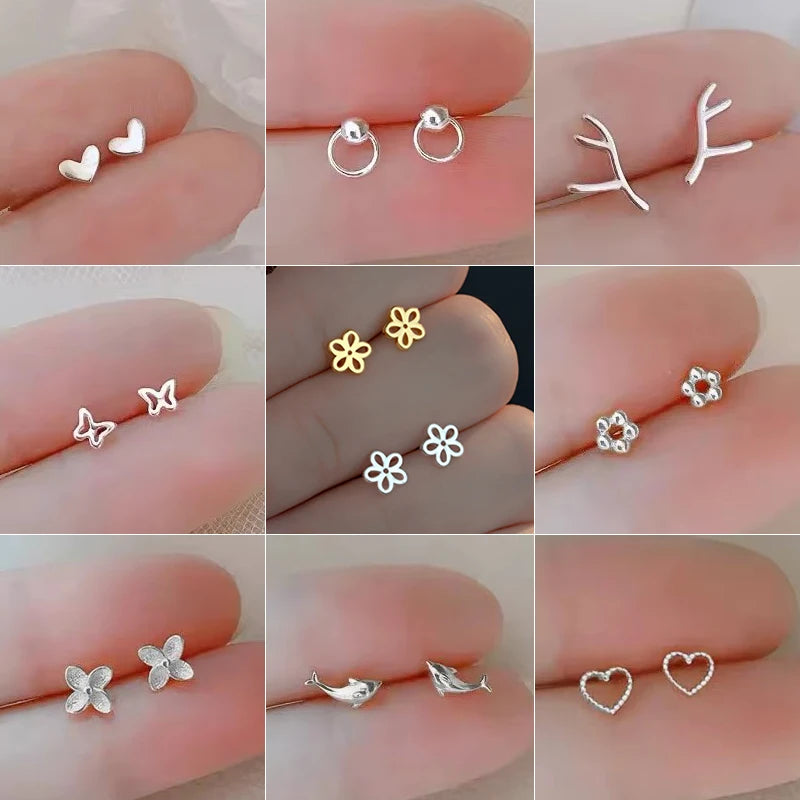 Mini Heart Stud Earrings