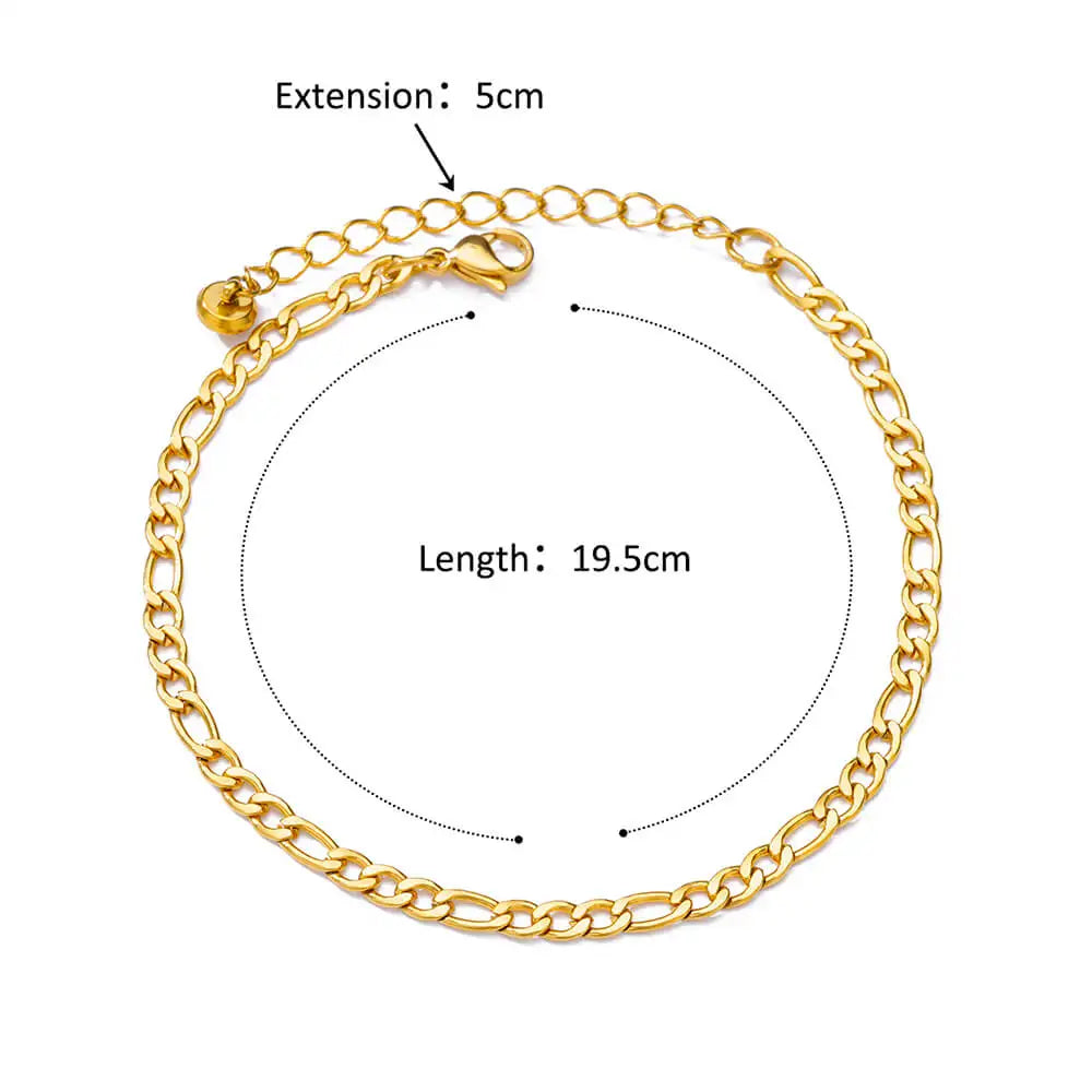 Pearl Gold Stainless Steel Anklet for Women