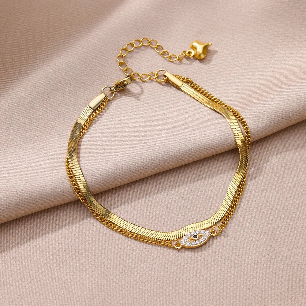 Gold Pearl Chain Anklet
