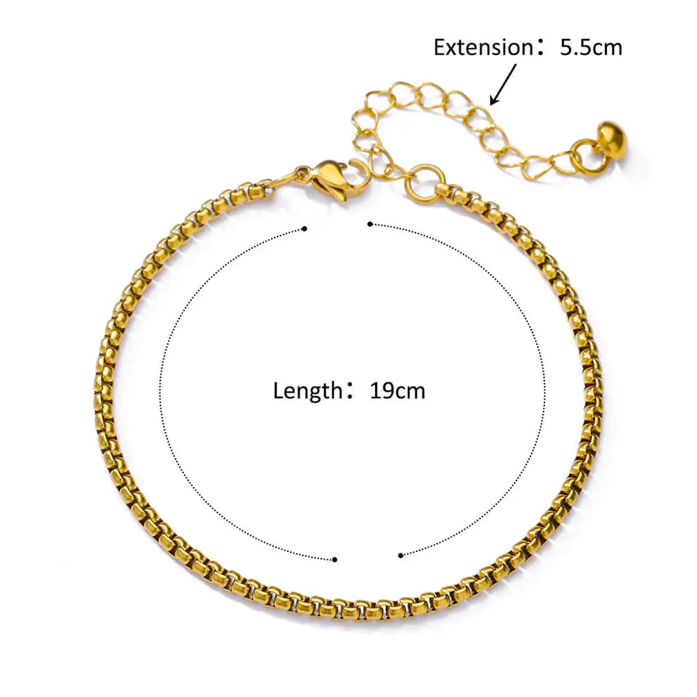 Pearl Gold Stainless Steel Anklet for Women