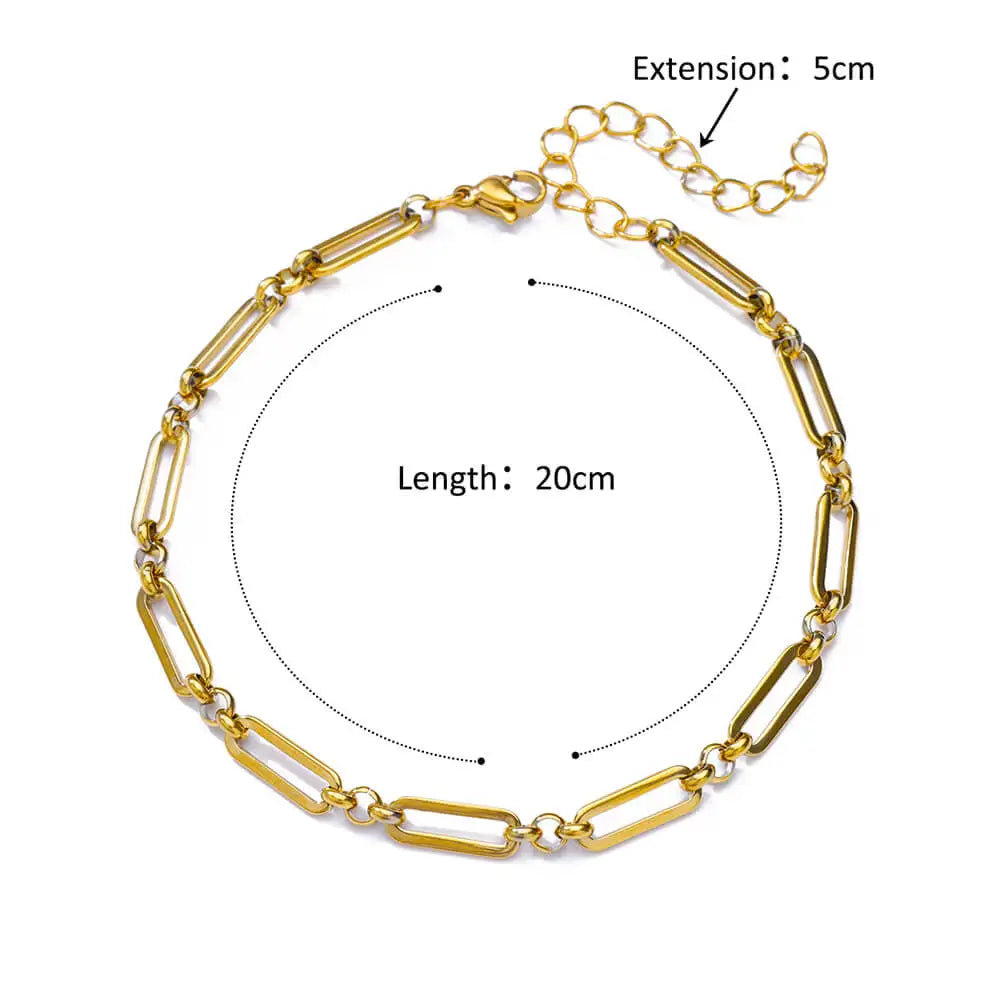 Pearl Gold Stainless Steel Anklet for Women