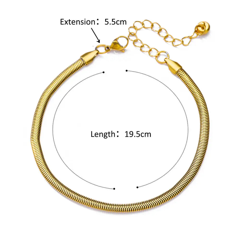 Pearl Gold Stainless Steel Anklet for Women