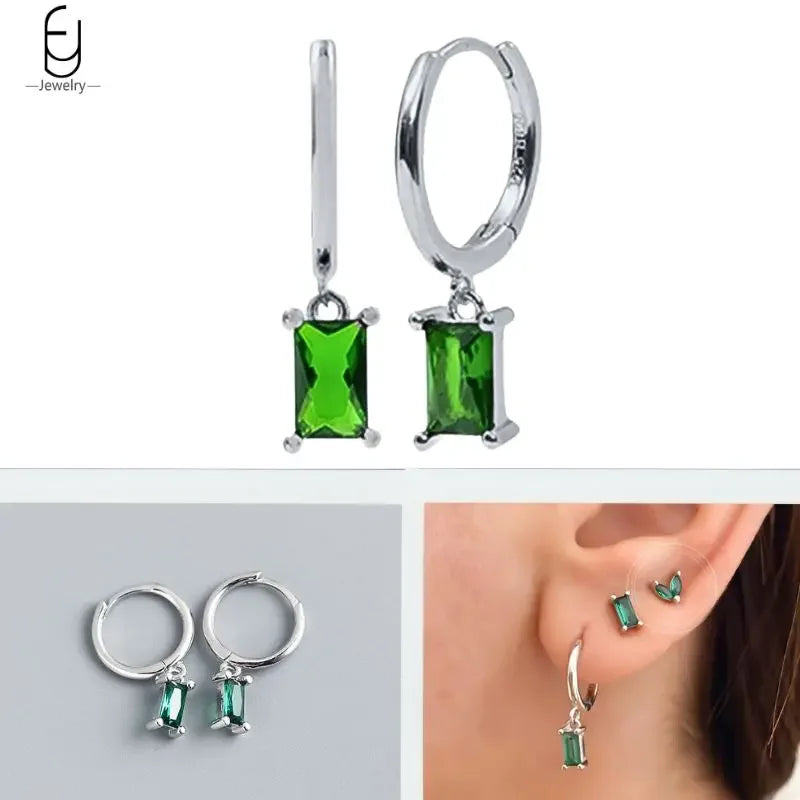 Gold Heart Zircon Earrings